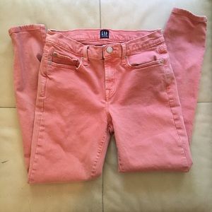 GAP pink true skinny jeans